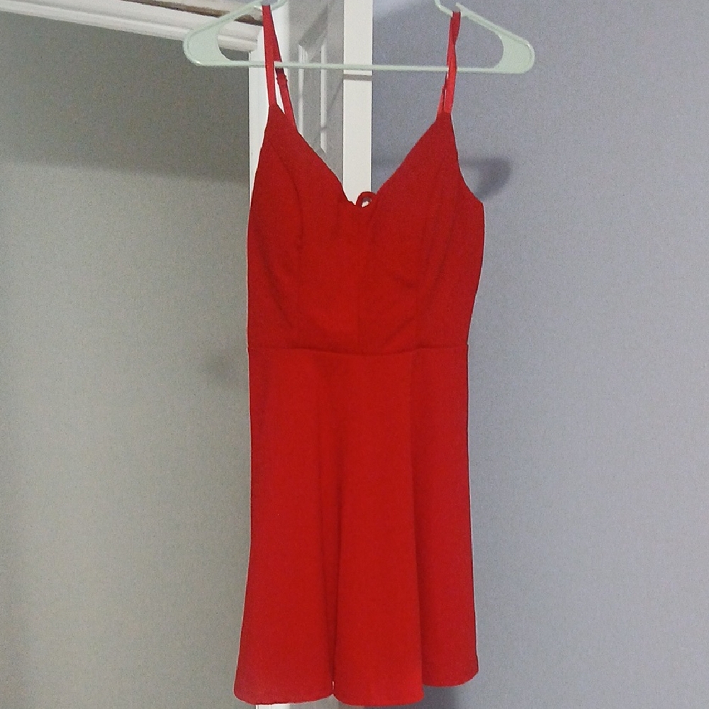 Lily Rose Red Spaghetti Strap Babydoll Dress
